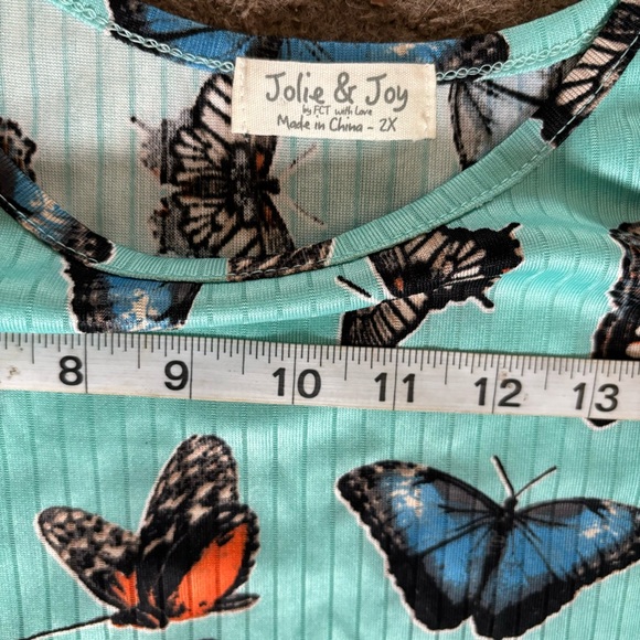 Jolie&Joy Butterfly Maxi Sleeveless Dress Women’s Size 2X Good Condition - Picture 3 of 3